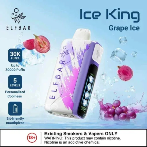 Elf Bar Ice King – Grape Ice – 30K 30000 Puffs