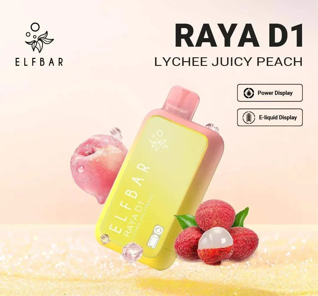 Elf Bar Raya D1 – Lychee Juicy Peach