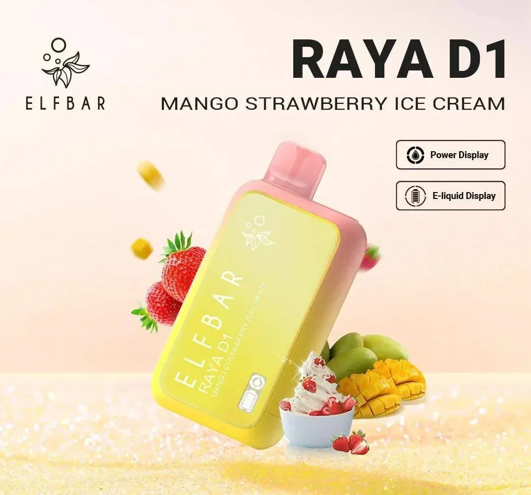 Elf Bar Raya D1 – Mango Strawberry Ice Cream