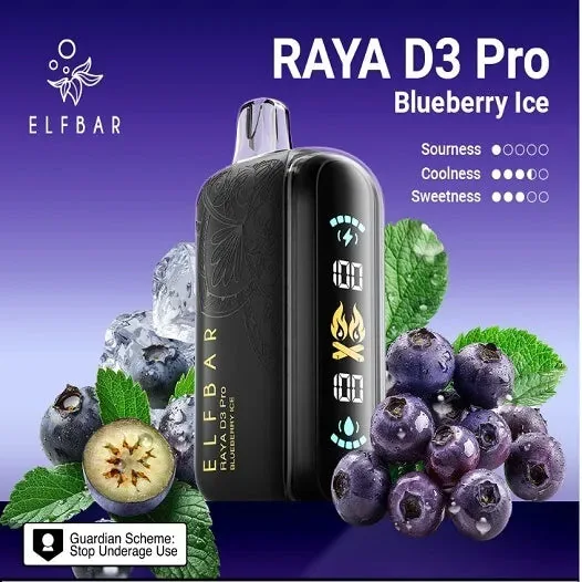 Elf Bar Raya D3 Pro 30K – Blueberry Ice 30000 Puffs