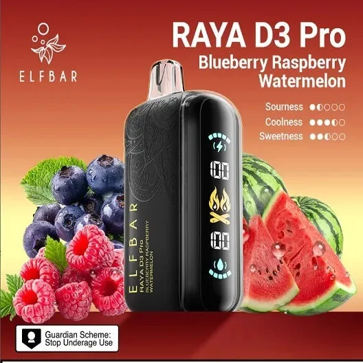 Elf Bar Raya D3 Pro 30K Blueberry Raspberry Watermelon 30000 Puffs