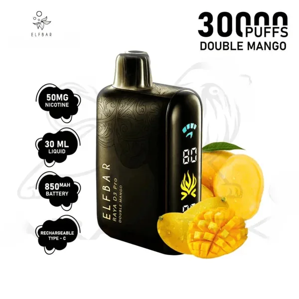 Elf Bar Raya D3 Pro -30k Double Mango 30000 Puffs